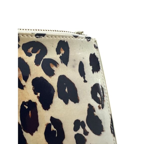 KATE SPADE Animal Print Zip Patent Pouch NEW NWOT - Picture 3 of 6